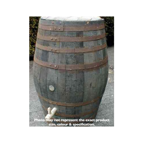 100 Gallon Rustic Oak Barrel Water Butt