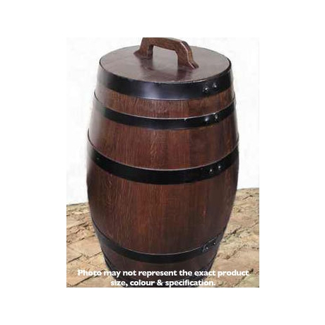 100Litre Oak Storage Barrel - Dark Stained