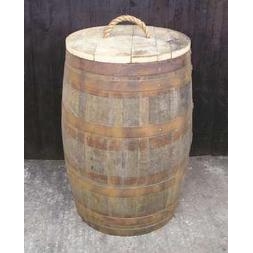 200 Litre Oak Barrel Waste Bin
