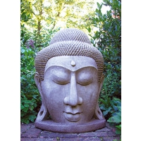 Grand Buddha Head Stone Sculpture