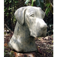 Great Dane Head Stone Statue