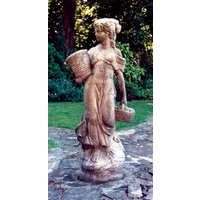 Large Country Girl - Cotswold Stone Statue