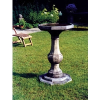 Pedestal Bird Bath Plain Bowl - Cotswold Stone