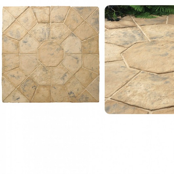 Barrel & Garden Minster Octagon Patio Kit 2.3mtr Autumn Brown