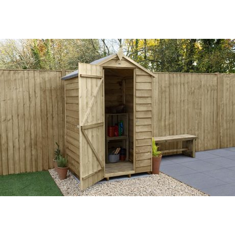 4x3 Overlap Apex Garden Shed - Pressure Treated