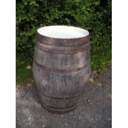 Limed Oak Barrel Posseur Table