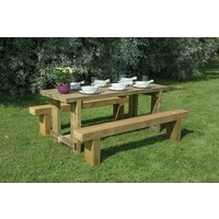 1.8m Sleeper Bench & Refectory Table Set