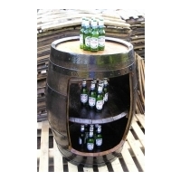 Barrel & Garden :: Triple Stack Retail Display Oak Barrel - Dark