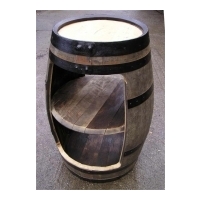 Triple Stack Retail Display Oak Barrel - Rustic