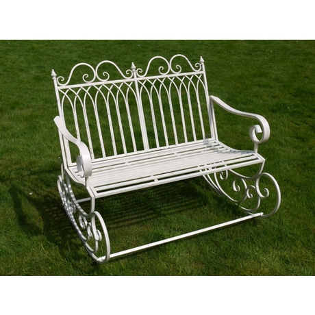 Garden Rocking Bench - Antique White
