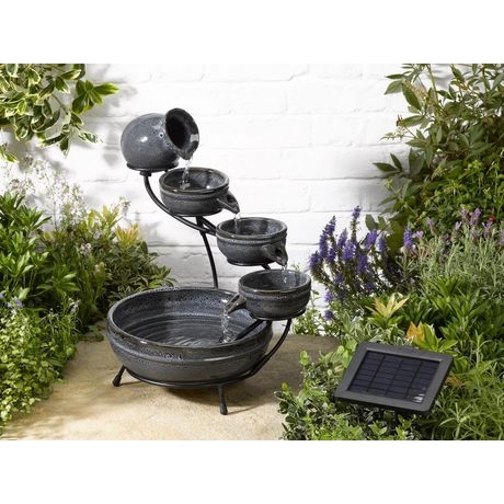 Ceramic Aphrodite Cascading Solar Water Feature - Out Of Stock