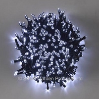 Solar 200 LED White String Lights