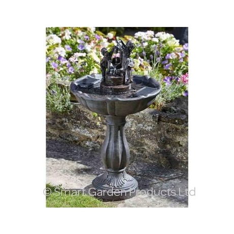 Tipping Pail Solar Fountain