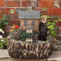 Water Mill Solar Fountain - With light