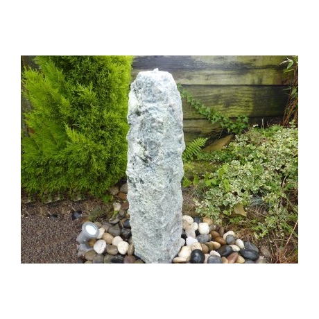 Marble Drilled Rock - Green 80cm Monolith