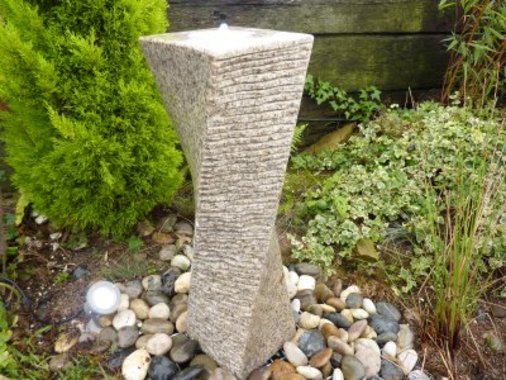 Beige Twisted Cascading Column Fountain