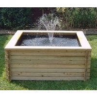 120 Gallon Square Log Pool & Pump