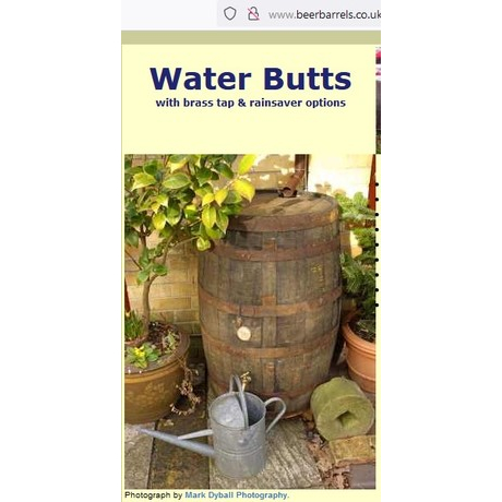 40 Gallon Rustic Water Butt