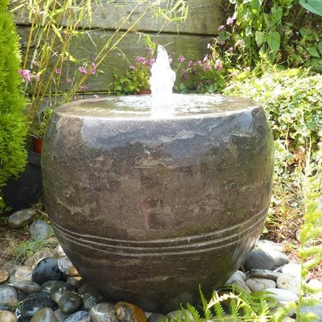 Black Vase Fountain Limestone