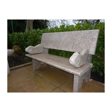 Hayworth Garden Bench - Pink Granite