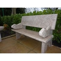 Hayworth Garden Bench - Pink Granite