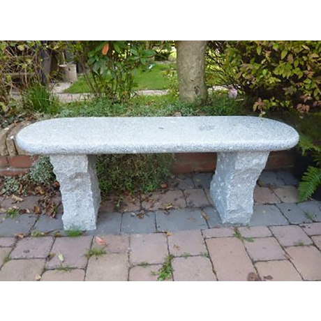 Acton Granite Garden Bench- Grey