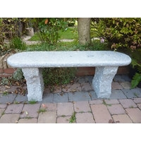 Acton Granite Garden Bench- Grey