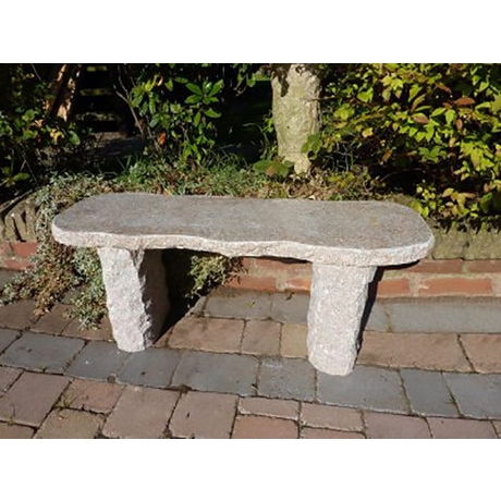 Worcester Granite Garden Bench - Pinky