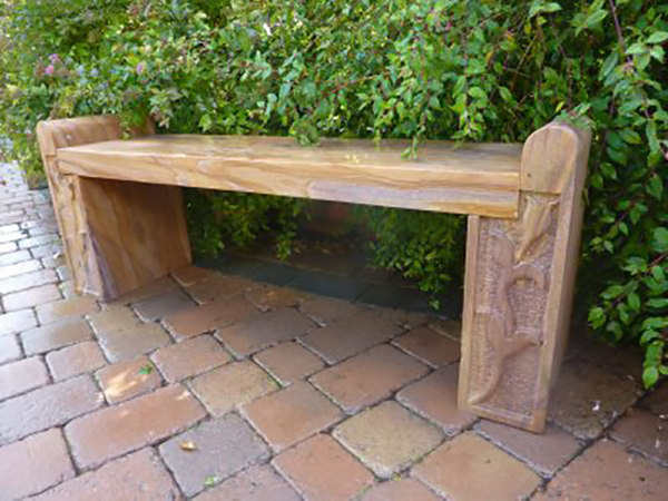 Barrel Garden Rainbow Evesham Sandstone Bench