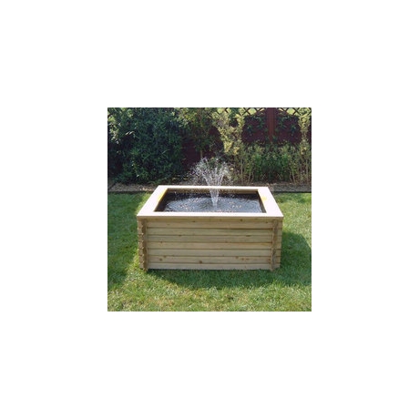 60 Gallon Square Log Pool & Pump