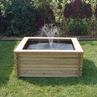 60 Gallon Square Log Pool & Pump