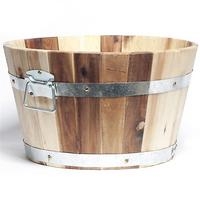 Acacia Hardwood Tub Planter - Rustic