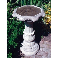 Classical Bird Bath Ornate Bowl - Cotswold Stone