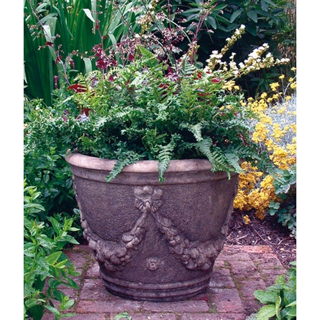 Large Swagged Urn - Cotswold Stone Planter