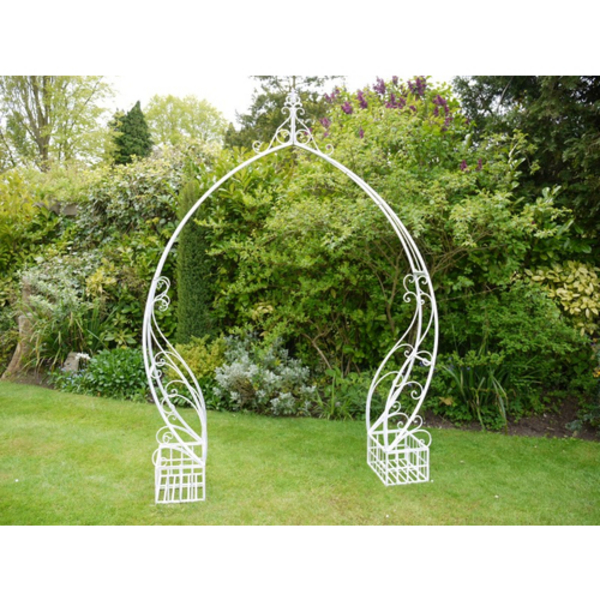 Barrel Garden White Wash Metal Arch Shabby Chic White Wash Metal Garden Arch Shabby Chic