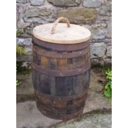 70 Litre Oak Barrel Waste Bin