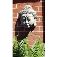 Buddha Head Wall Plaque Stone Sculpture