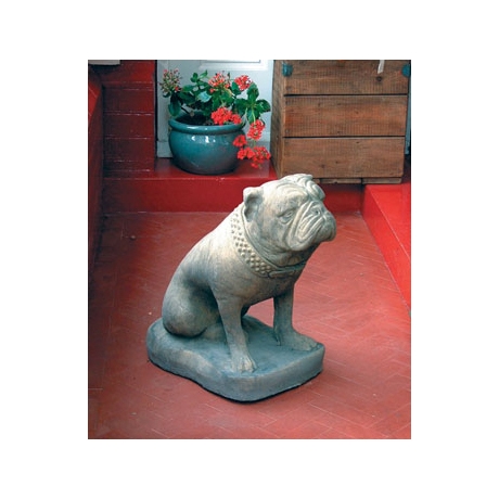 Bull Dog Stone Statue