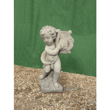 Lyre Player - Cotswold Stone Statue