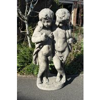 Large Cherub Twins Cotswold Stone Sculpture