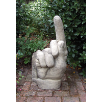 Giant pointing Hand Contemporary Cotswold Stone Sculpture