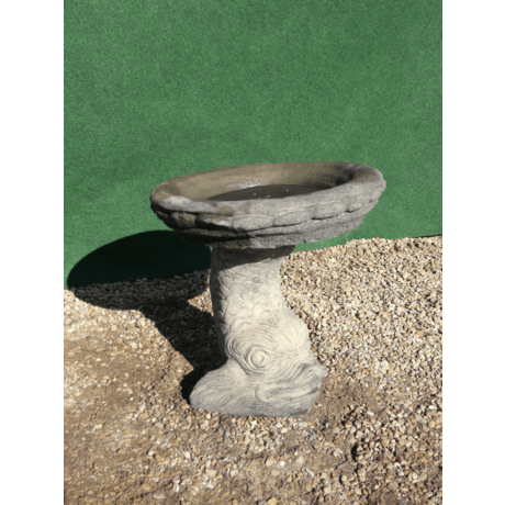 Dolphin Bird Bath - Cotswold Stone