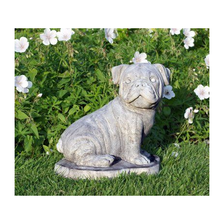 Pug Stone Dog Statue