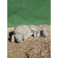 Laying Spaniel Stone Statue