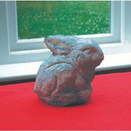 Crouching Rabbit Stone Statue