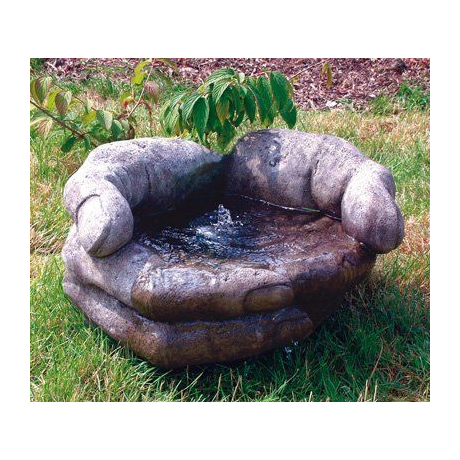 Cupped Hands Stone Fountain