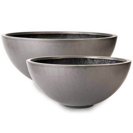 Geo Bowl Faux Lead Planter