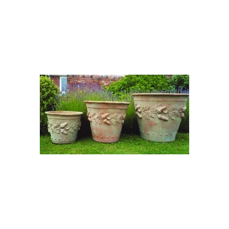 Oak Leaf Pot - Terracotta Finish