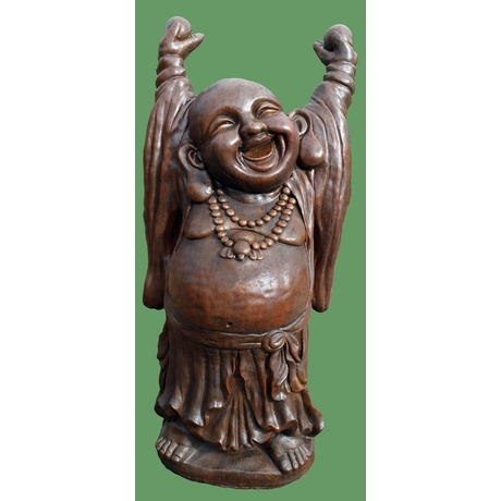 Chinese Juggler Stone Statue - Burnt Umber