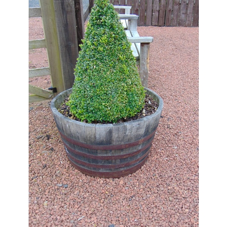 28" Natural Finish Oak Tub Half-Barrel